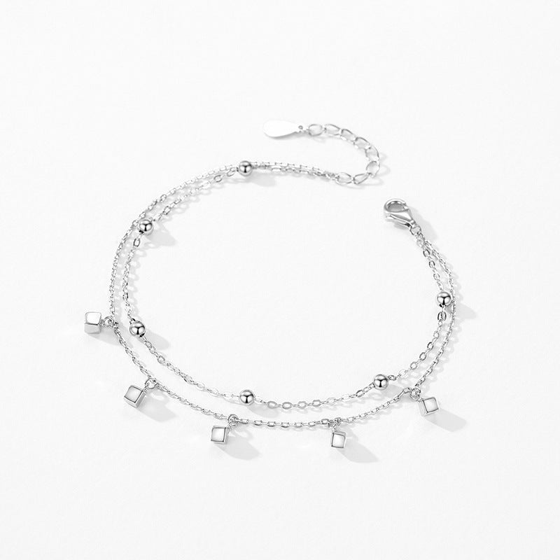 Bracelet carré double couche à la mode pour femmes