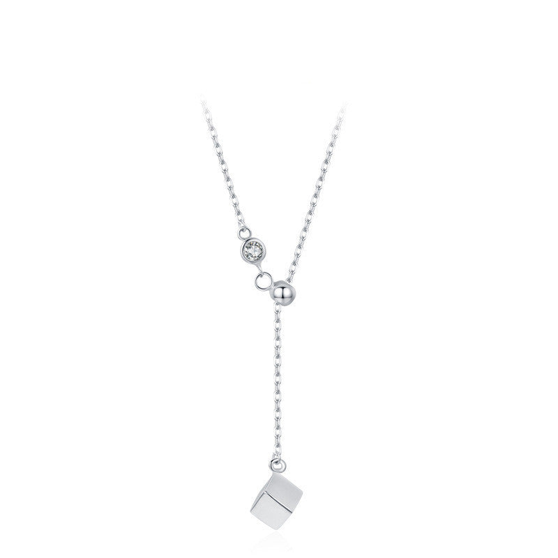 Simple Square Pendant Adjustable Necklace For Women