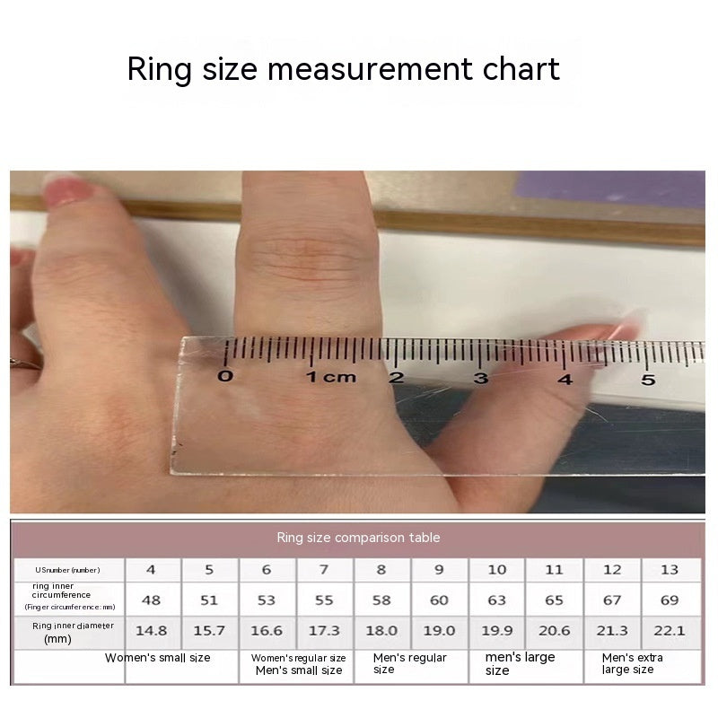 Titanium Steel Simple Bracelet Design Niche Advanced Insi Light Luxury Non-fading Diamond-studded Ring