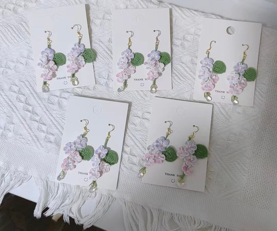 Alambre para aretes violeta con micro gancho