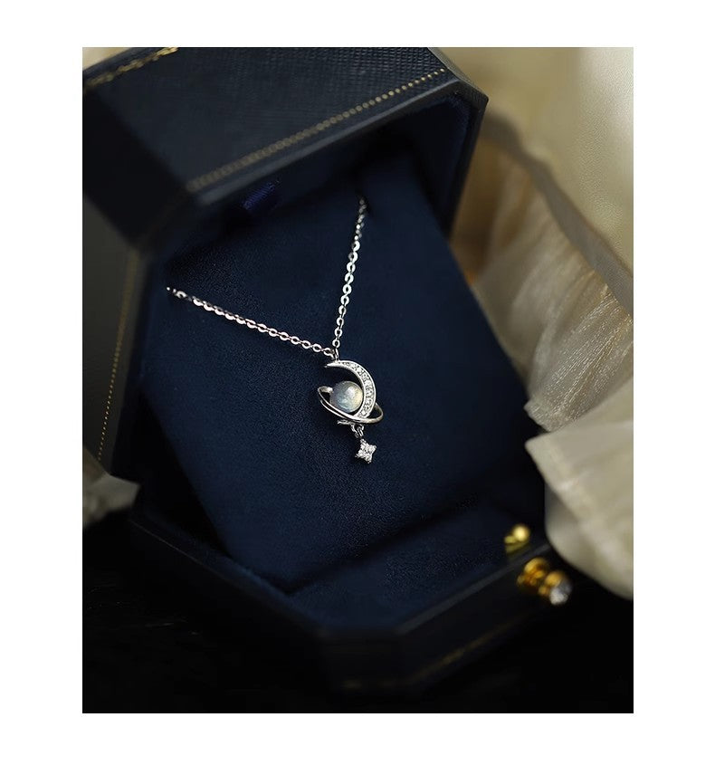 S925 Sterling Silver Niche Pendant Clavicle Chain