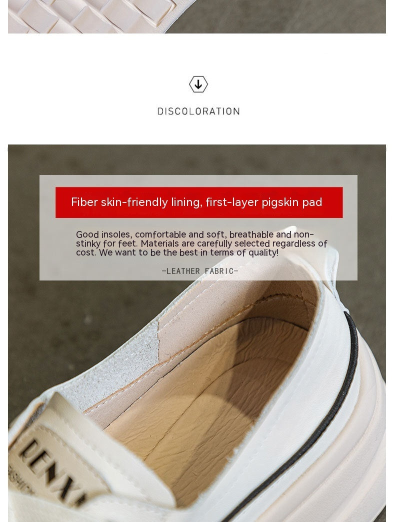 Chaussures blanches en cuir véritable pour femmes, plateforme à lacets de couleur assortie