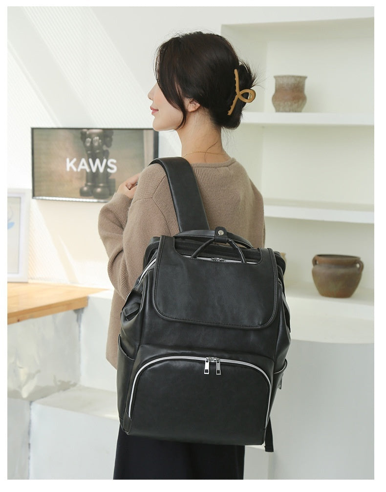 Bolsa de pañales para bebés, mochila de hombro multiusos a prueba de salpicaduras, ligera y de gran capacidad