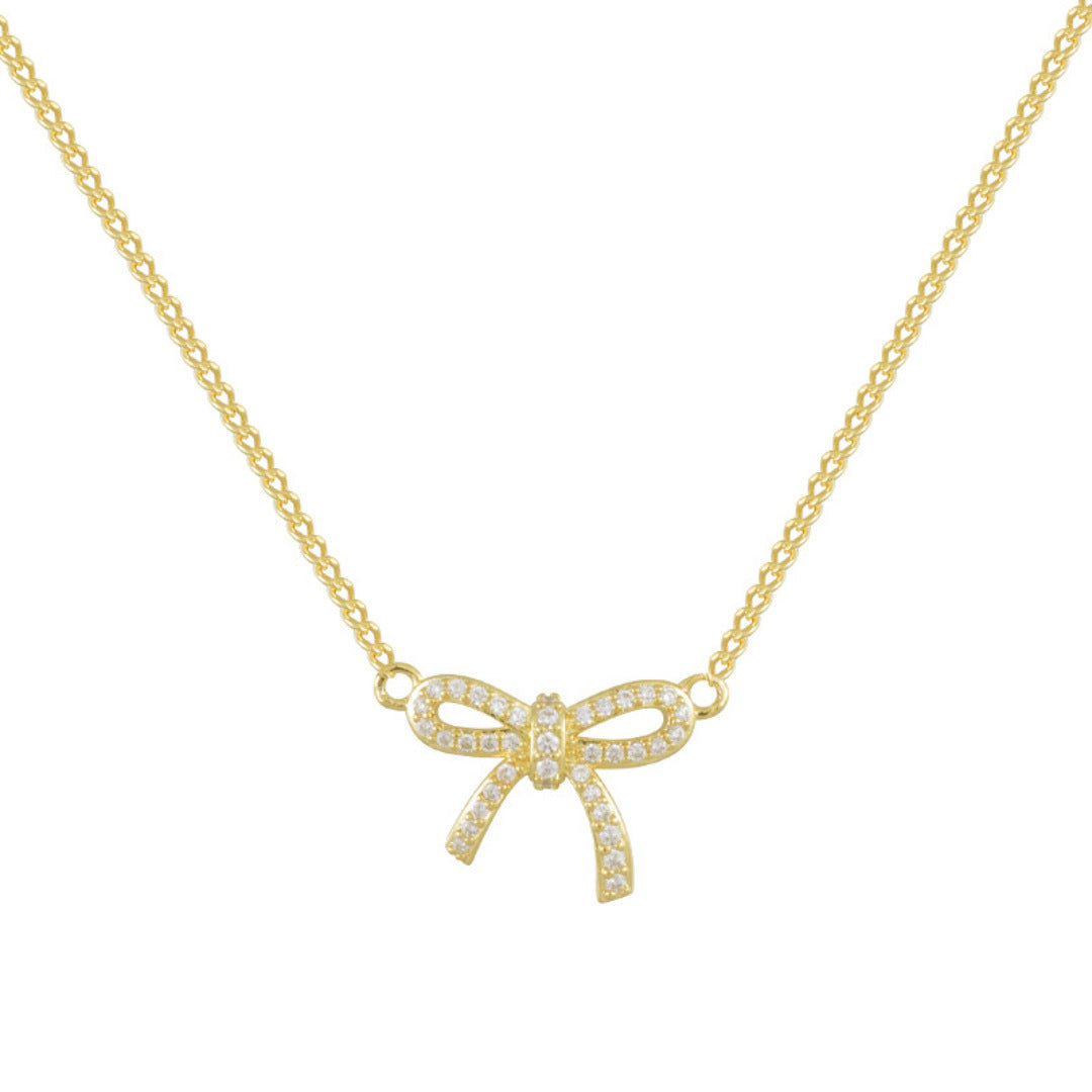 Bow Women's Light Luxury Ins Minority All-match Girlfriends Clavicle Chain