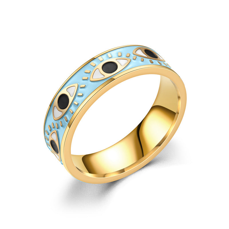Bague de couple en acier titane à la mode pour femmes