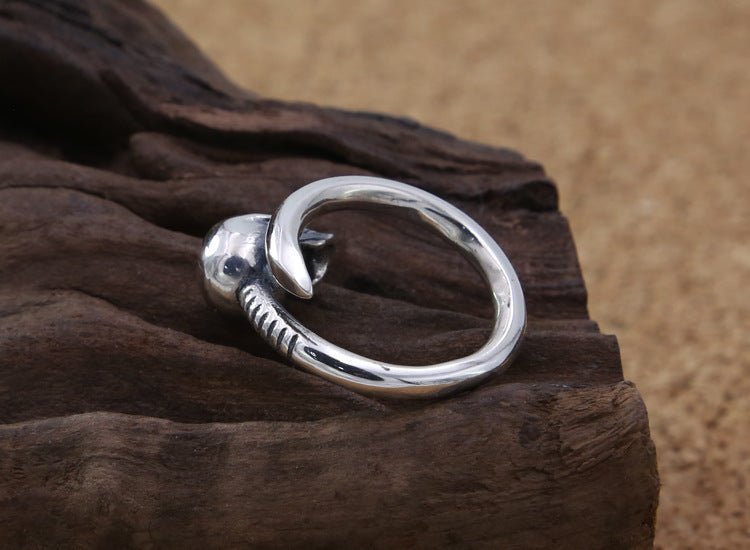 S925 Sterling Silver Ring Vintage Thai Silver Ornament Korean Style