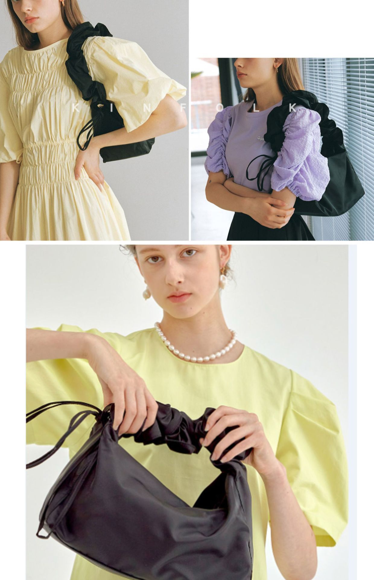 Student Large-capacity Pleated Canvas Nylon Underarm Shoulder Messenger Bag