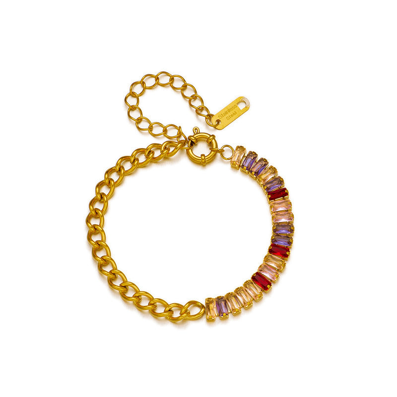 Women's Fashion Special-interest Simple Long Gang Drill Bracelet