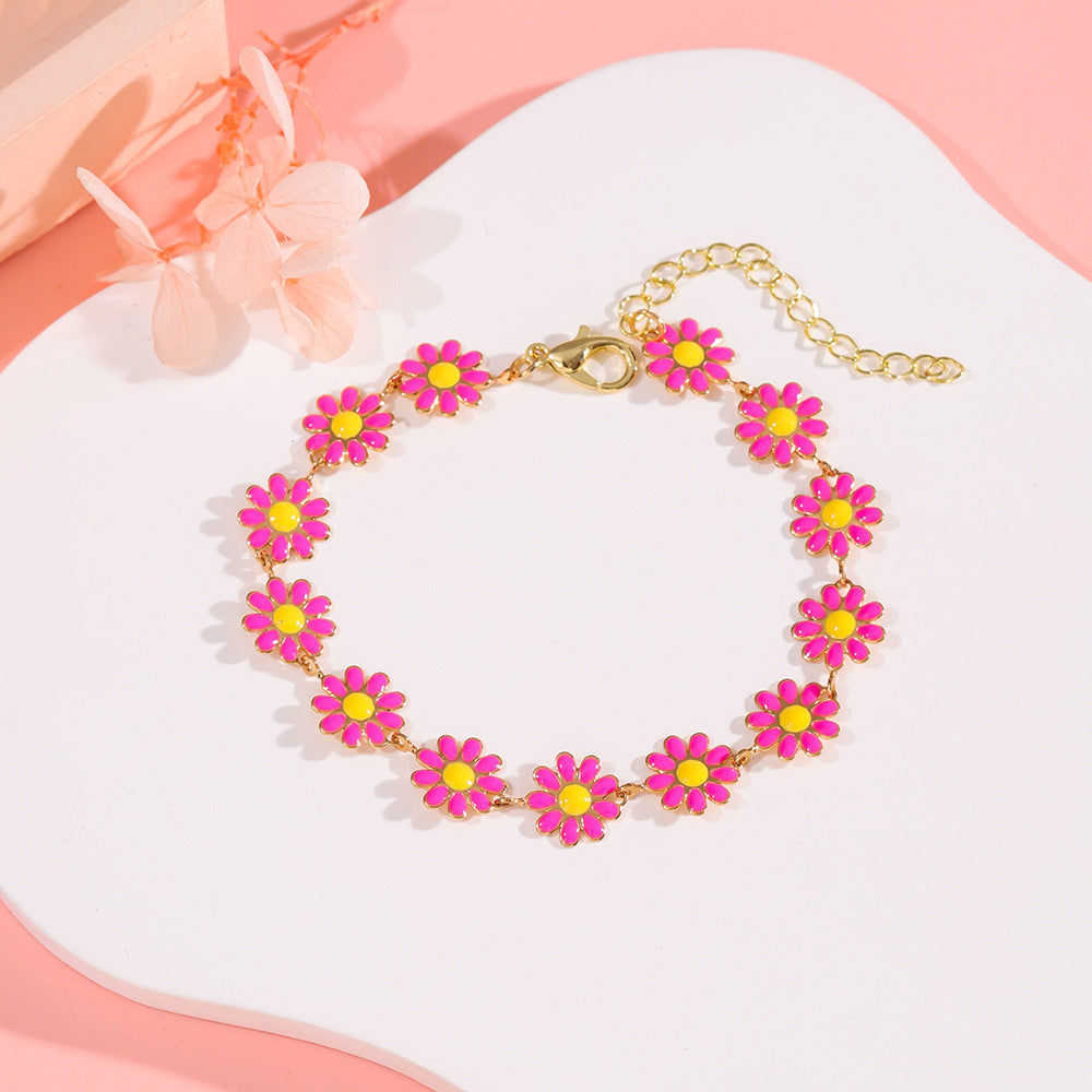 Drip Oil Bracelet Women's High End Daisy