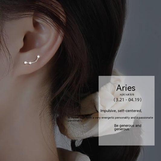 Boucles d'oreilles constellation en argent sterling S925 pour femmes