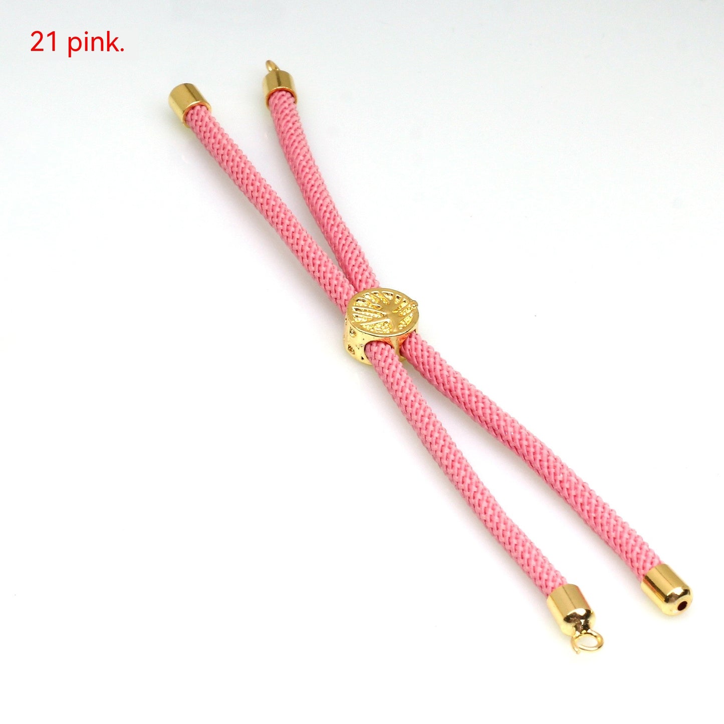 18K Bag Gold Buckle Color Retention 3MM Milan Bracelet Bracelet Adjustable Push-pull Semi-finished Product Accessories