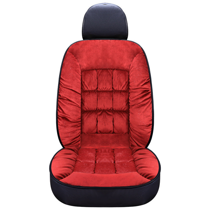 Car Seat Cushion Autumn and Winter New Thick Short Plush Cushion Single Seat Mat Pad Warm Seat Cover