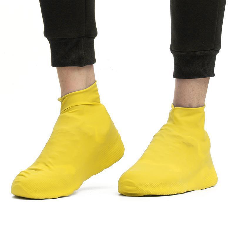 Bottes de pluie en silicone faciles à transporter pour hommes et femmes
