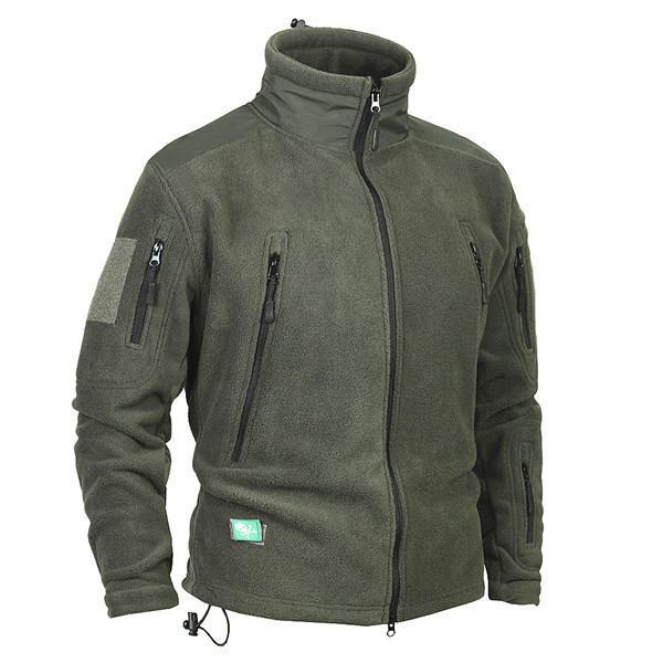 Forro polar grueso del ejército militar.