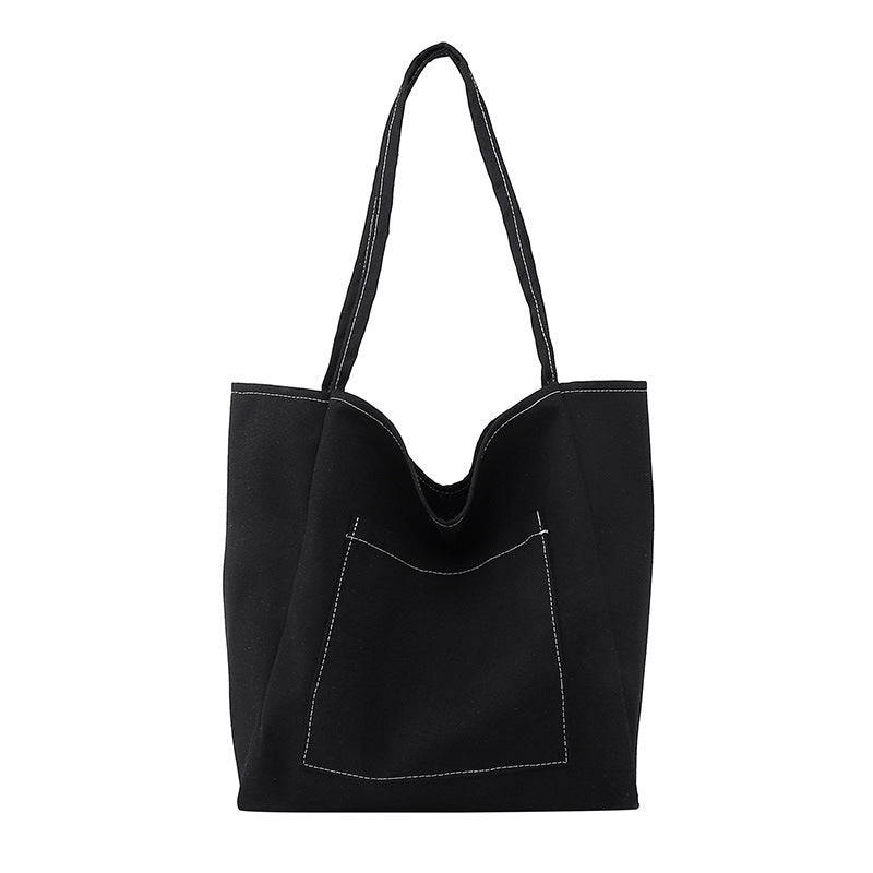 Sac en toile de grande capacité à bandoulière mode pour femmes