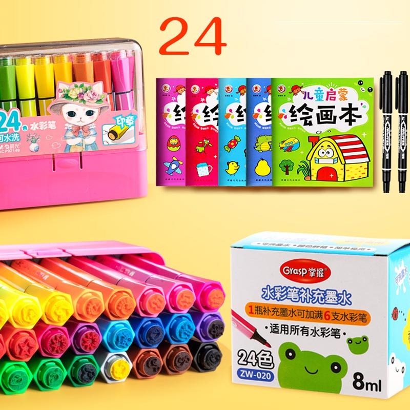 Juego de pinceles de pintura lavables seguros y no tóxicos