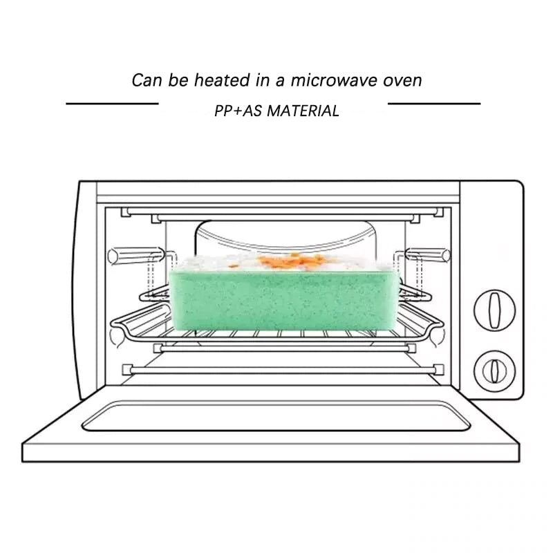 Fiambrera ligera separada para horno microondas