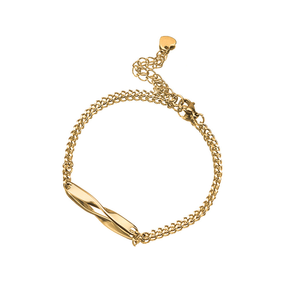 Simple Stainless Steel Mobius Couple Bracelet