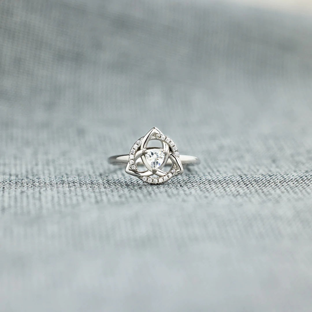 Bague Zircon Femme Géométrique Simple Mode