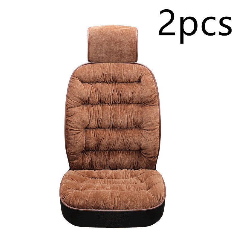 Coussin de siège de voiture universel en tissu peluche chaud d'hiver