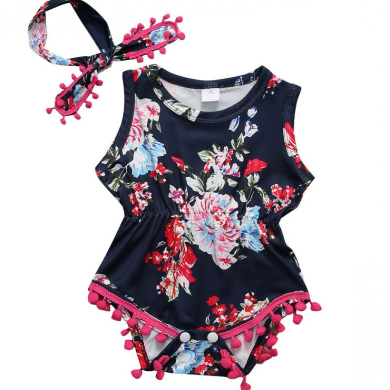Vêtements d'été pour bébé fille, body sans manches