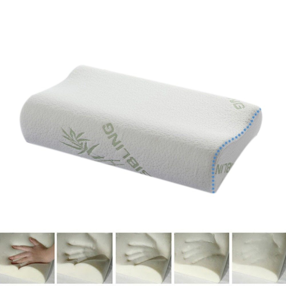 Venta directa de fibra de bambú almohada de memoria de rebote lento almohada cervical almohada de cuidado para promover el sueño apoyo pequeño sueño al por mayor
