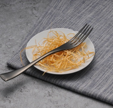 Juego de 4 Uds de cubiertos de acero inoxidable negro, vajilla coreana, regalos, juegos de platería con pulido de espejo, juegos de cuchara, cuchillo y tenedor