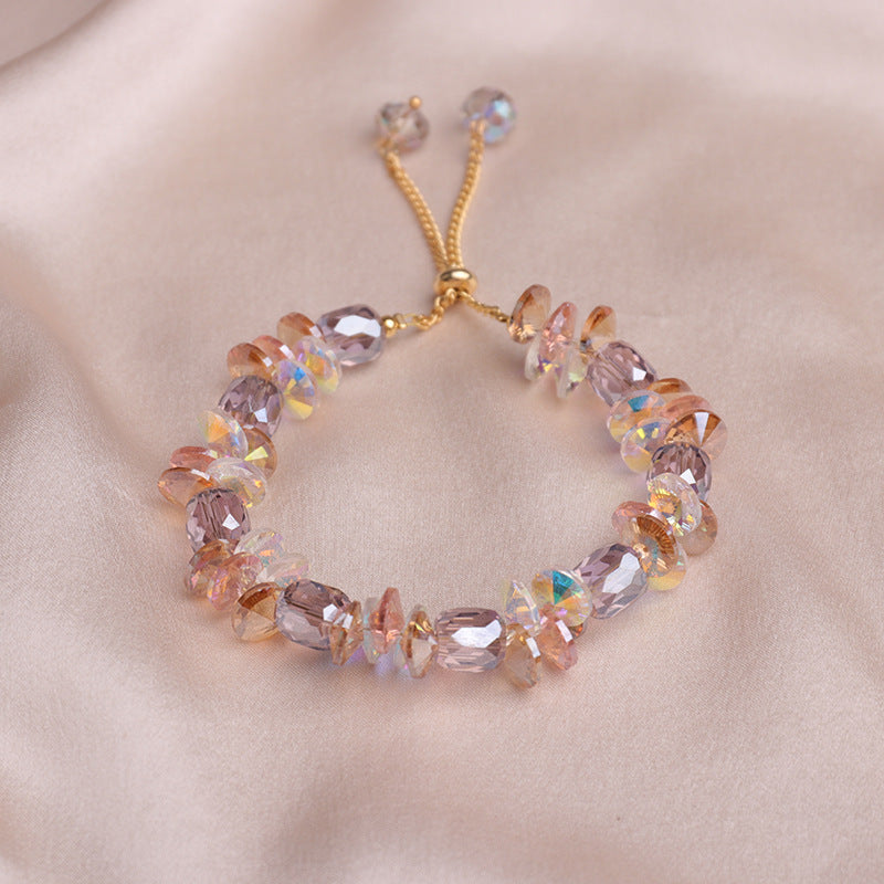 Bracelet en cristal de boule florale de verre de mode