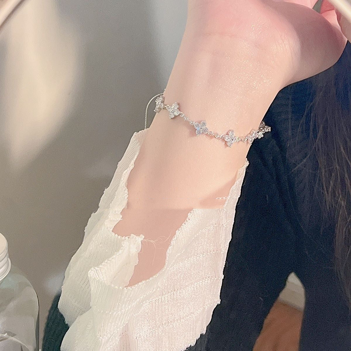 Bracelet brillant élégant personnalité féminine tout-match réglable