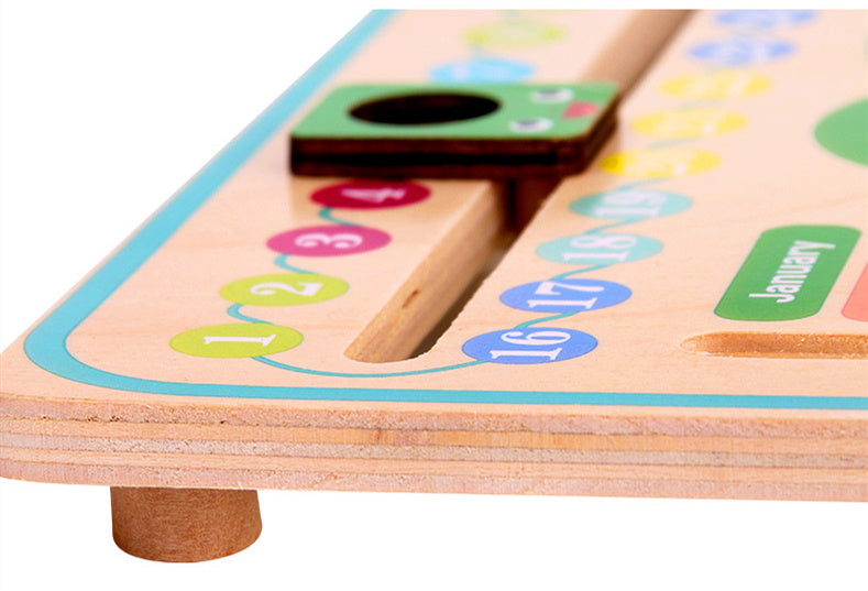 Jouets en bois Montessori pour bébé, saison météo, calendrier, horloge, Cognition, outils pédagogiques éducatifs préscolaires, jouets pour enfants