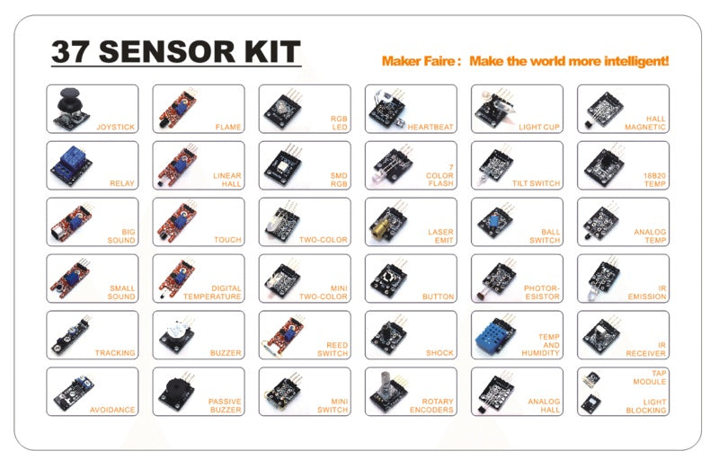 Kit de sensores 37 en 1 Sensor 45 en 1