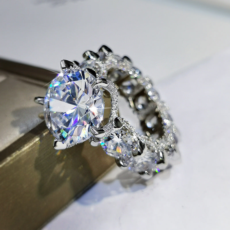 Bague en diamant princesse noble populaire européenne et américaine