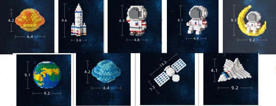 Blocs de construction de Mini astronaute créatifs, bricolage, jouet pour enfants, cadeaux d'anniversaire