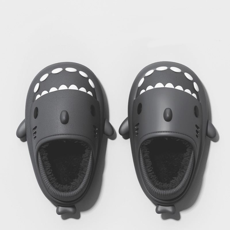 Zapatillas De Tiburón Cálido Invierno Casa Zapatos Pareja