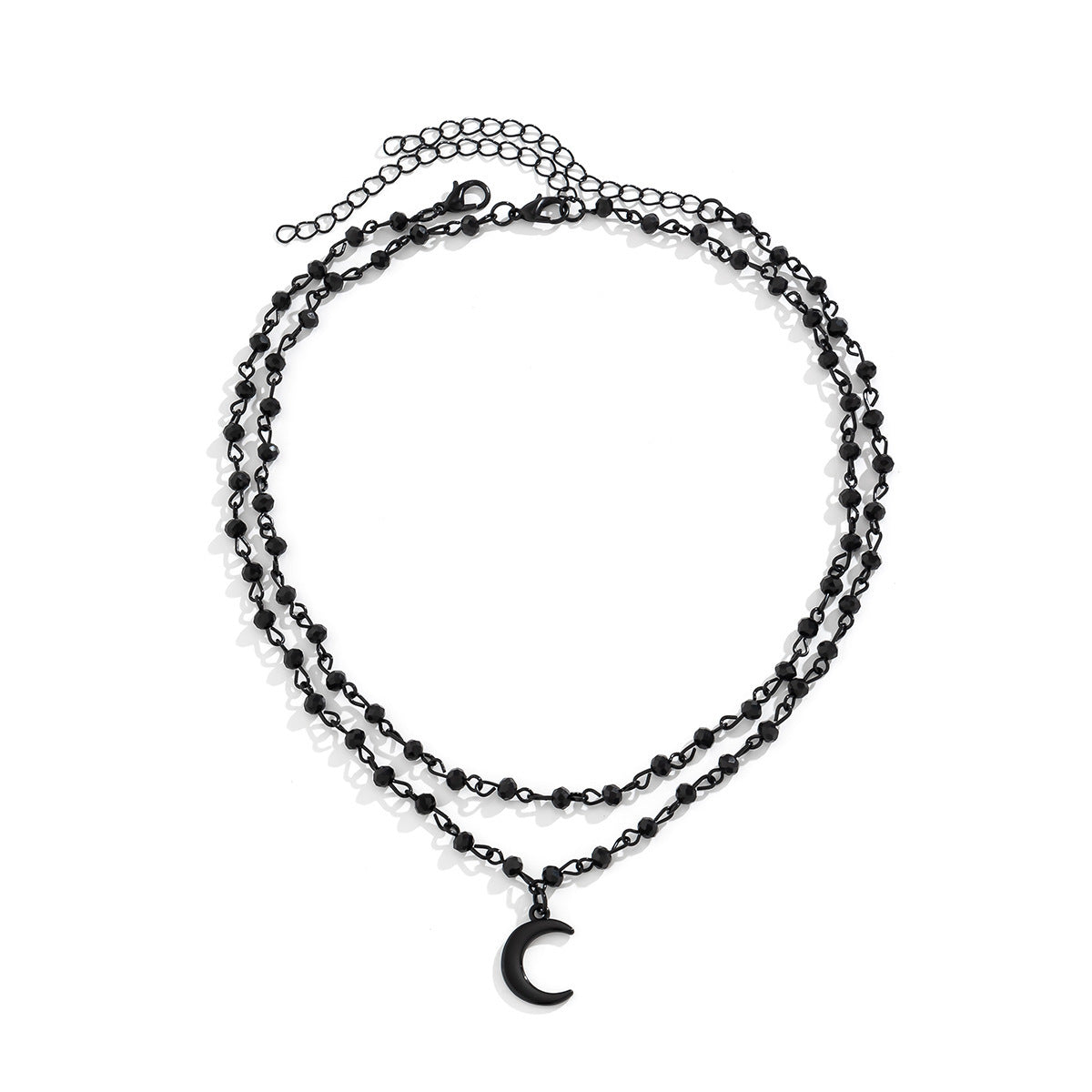 Collier de costume noir pour femmes, doux et frais, cœur de pêche, ornements d'halloween