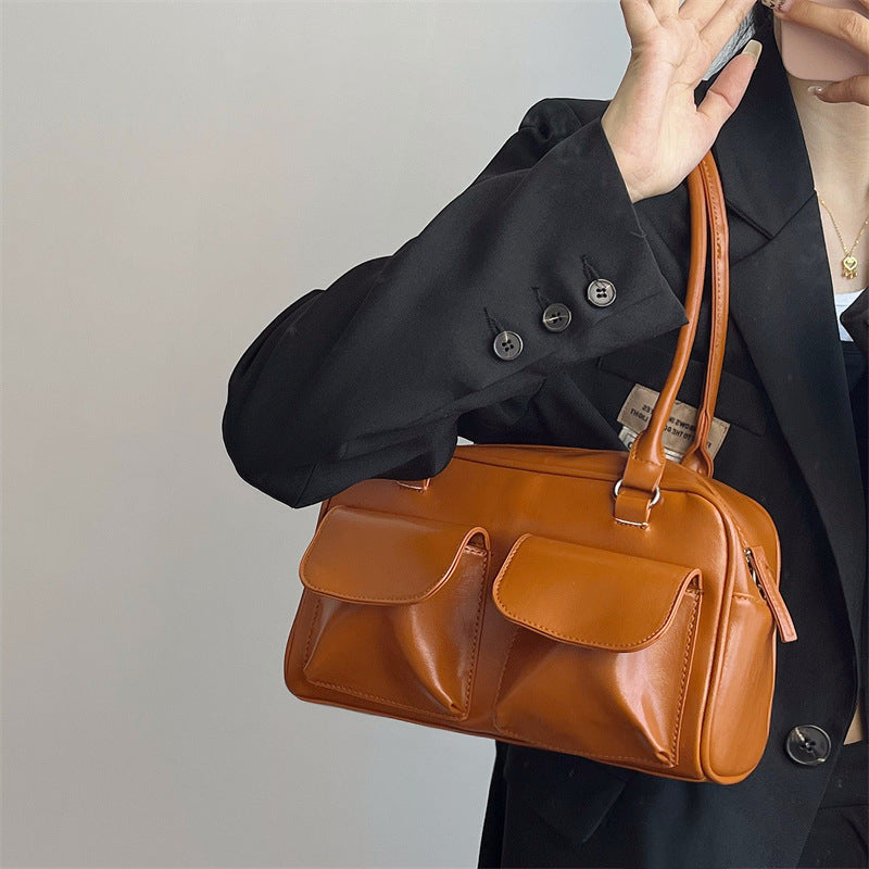 Bolso de hombro retro de gran capacidad para viajeros, bolso de hombro que combina con todo a la moda