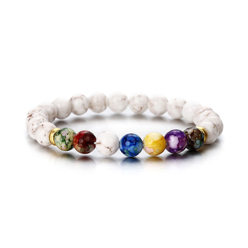Bracelet en pierre volcanique d'agate naturelle
