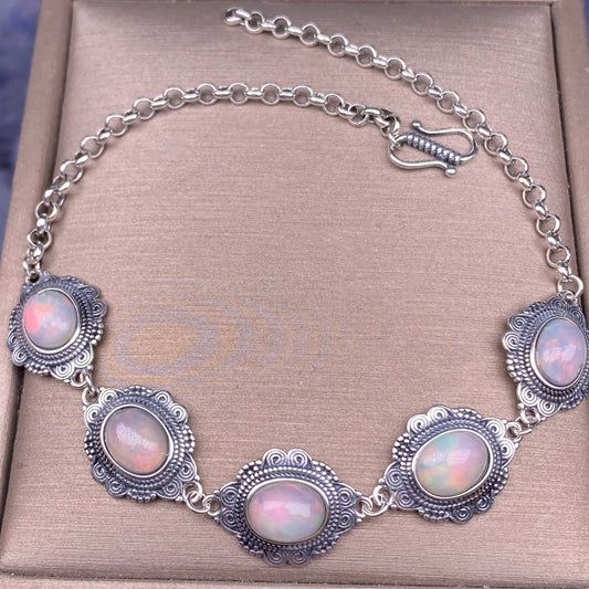 Bracelet S925 Argent Incrusté Vintage Artisanat