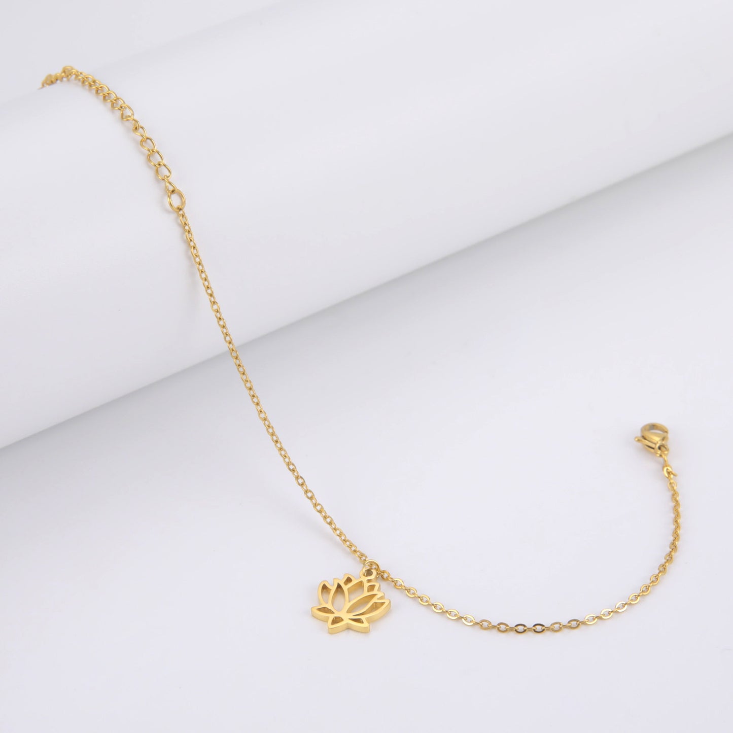 Women's Lotus Stainless Steel Bohemian Pendant Ankle Bracelet Beach Accessories