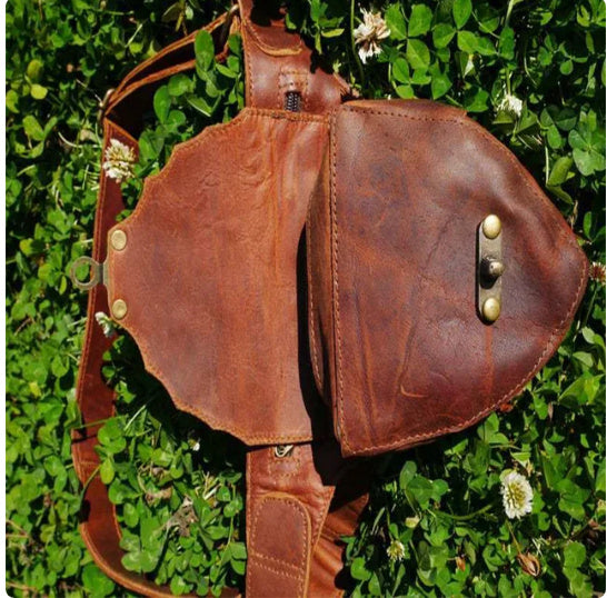 Cartera con cinturón en forma de corazón retro europea y americana steampunk