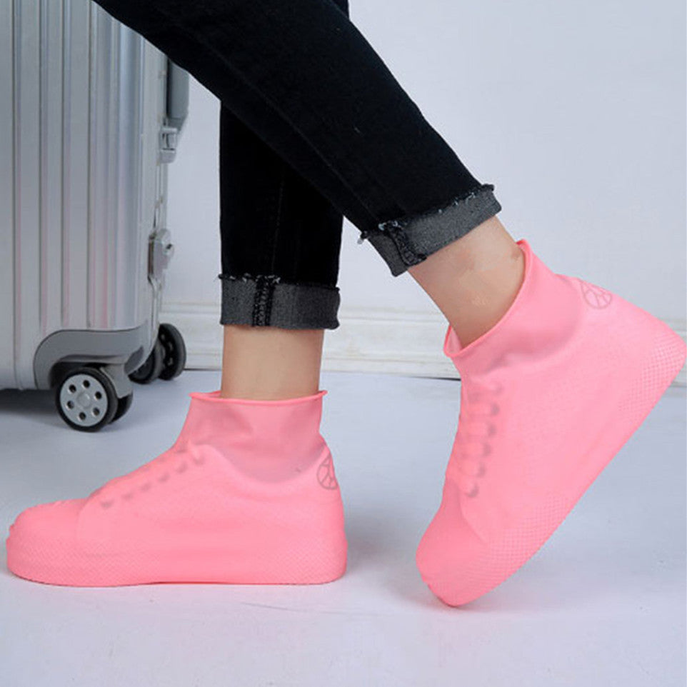 Bottes de pluie en silicone faciles à transporter pour hommes et femmes