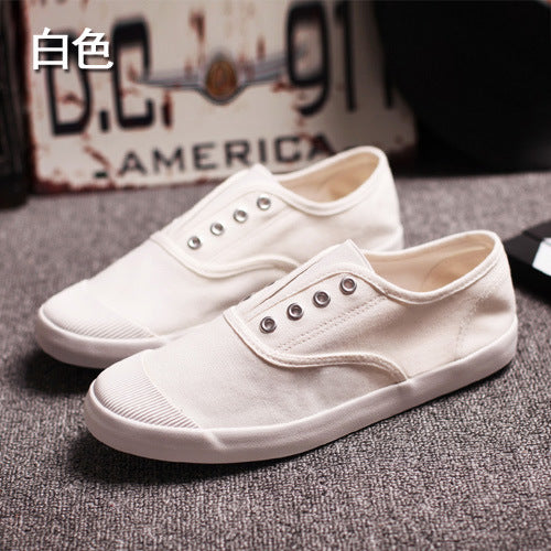Men's Canvas Shoes Korean-style Low-top Flat
