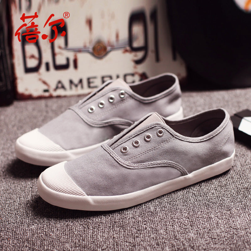 Men's Canvas Shoes Korean-style Low-top Flat