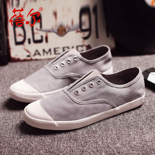 Men's Canvas Shoes Korean-style Low-top Flat