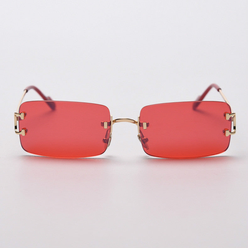 Lunettes de soleil sans monture à bords coupés