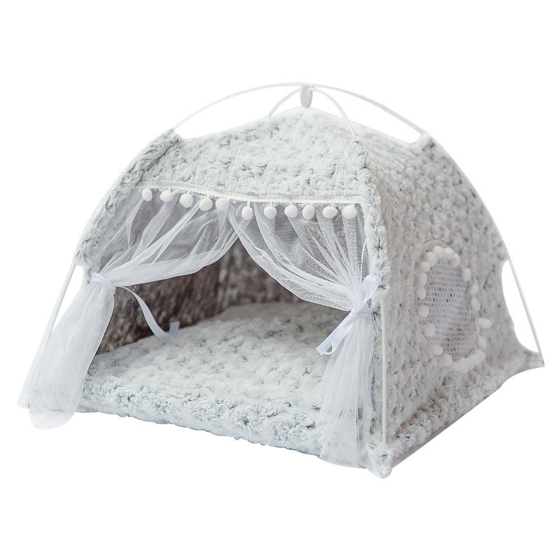Cama para mascotas semicerrada