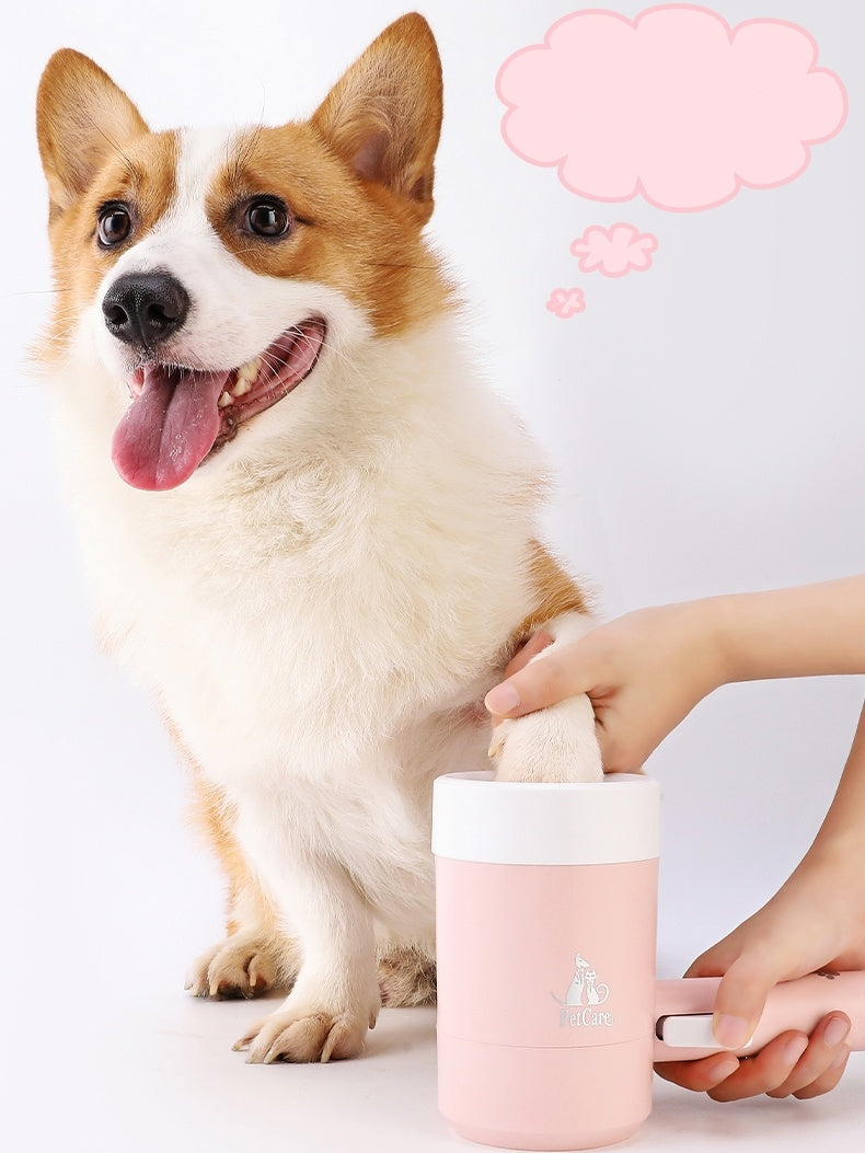 Nettoyeur de pattes de chien, peigne en Silicone souple, lave-pieds pour animaux de compagnie, brosse de nettoyage des pattes, lavage rapide, seau de nettoyage des pieds de chat sale