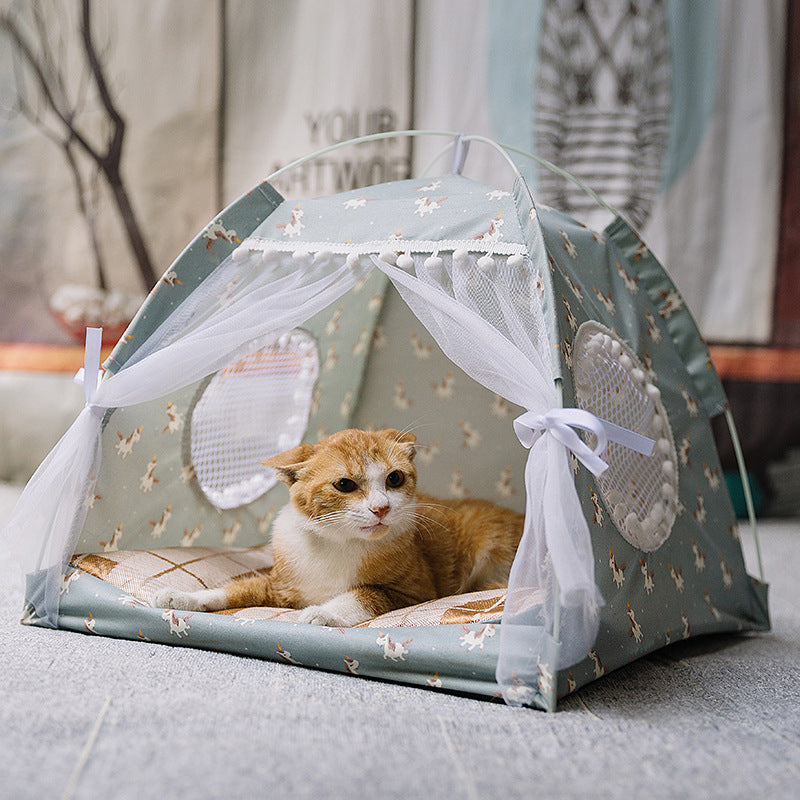 Cama para mascotas semicerrada