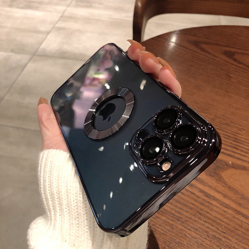 Étui de téléphone avec protecteur d'appareil photo Galvanoplastie avancée intégrée avec protecteur d'objectif Étui de téléphone pour Iphone12 13promax Simple 11 Doux