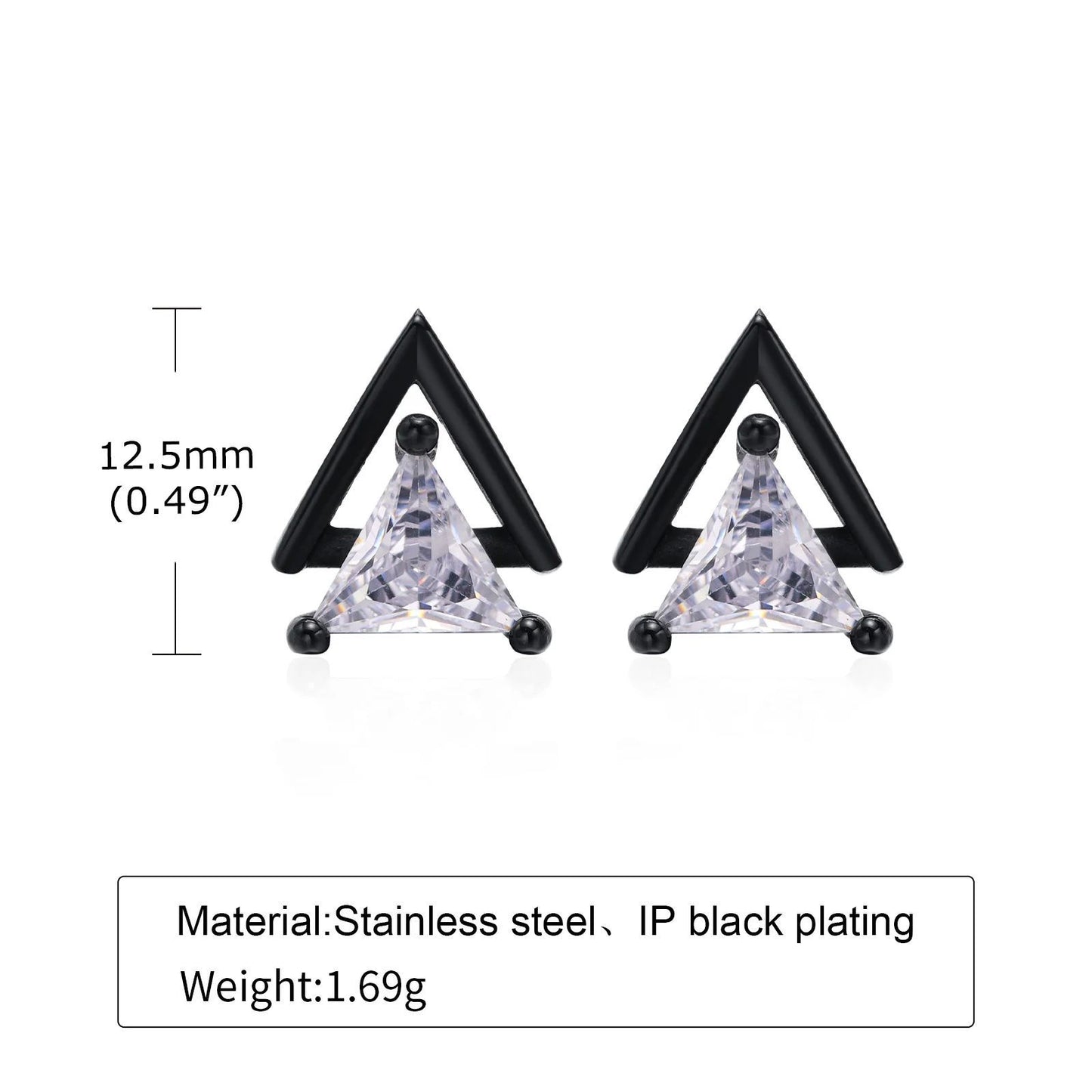 Men's Fashion Personalized Triangle Earrings